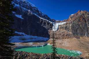 Angel Glacier above Cavel Glacier and Cavel Pond-4203 Angel Glacier above Cavel Glacier and Cavel Pond-4203